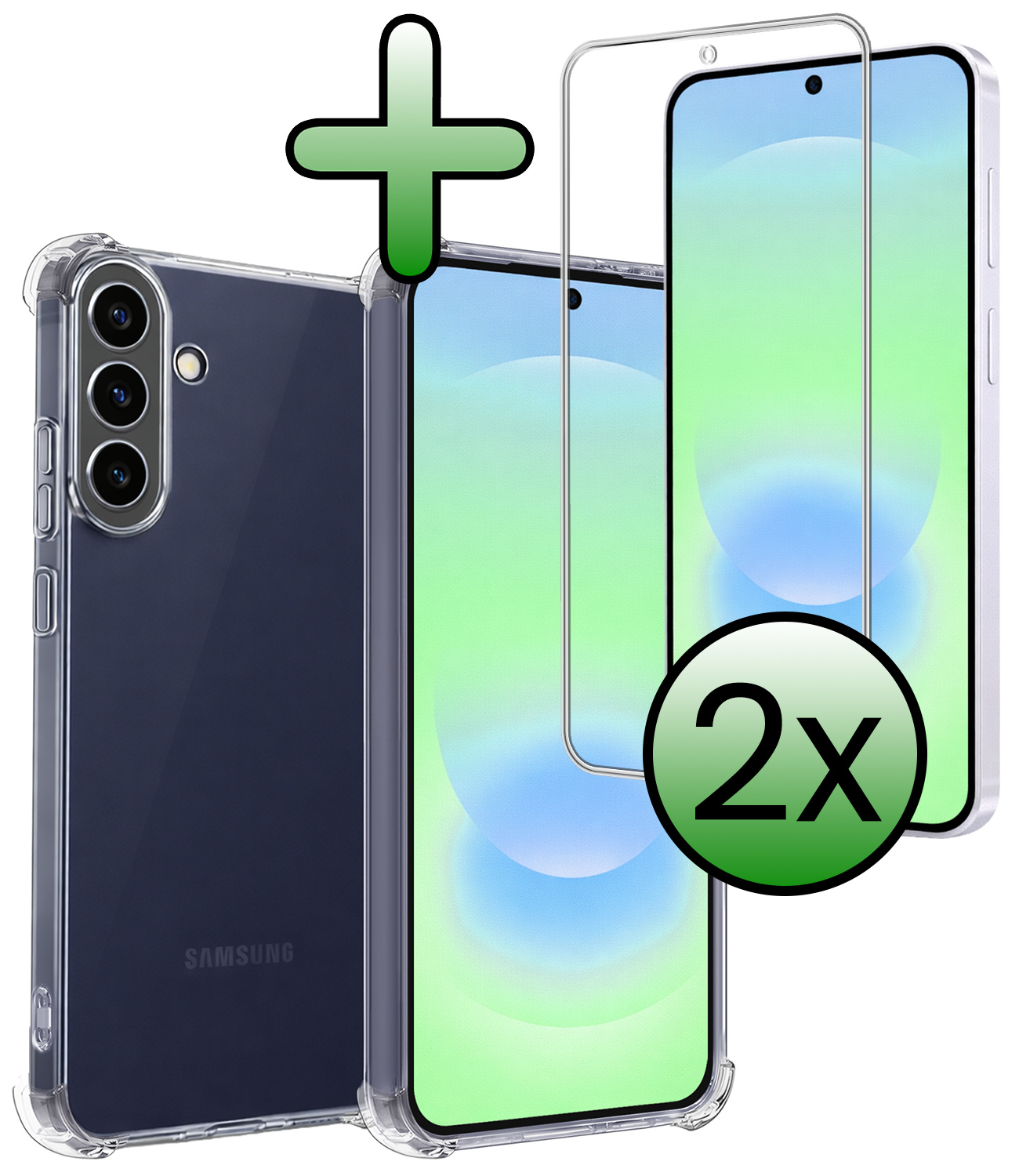 BASEY. BASEY. Samsung Galaxy A37 Hoesje Shockproof Met 2x Screenprotector