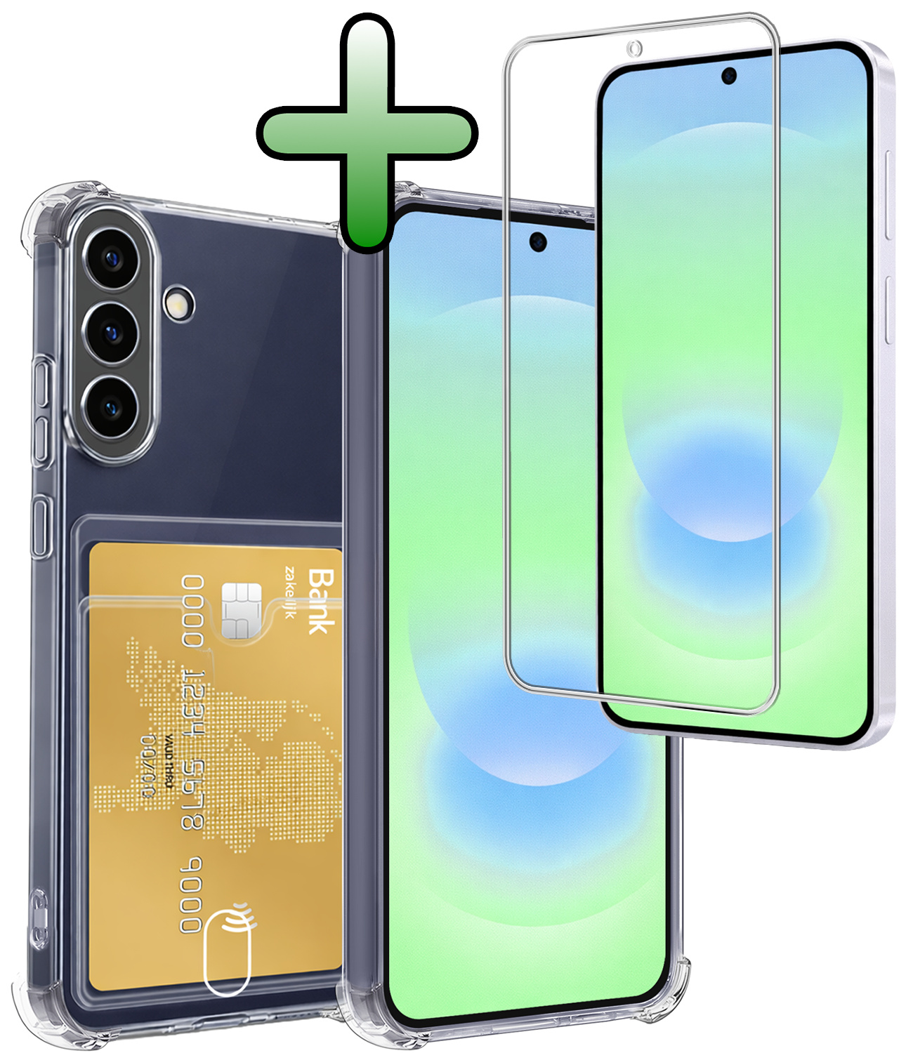 BASEY. BASEY. Samsung Galaxy A37 Hoesje Pashouder Met Screenprotector