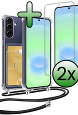 BASEY. BASEY. Samsung Galaxy A37 Hoesje Pashouder met Koord Met 2x Screenprotector