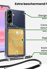BASEY. BASEY. Samsung Galaxy A37 Hoesje Pashouder met Koord Met 2x Screenprotector