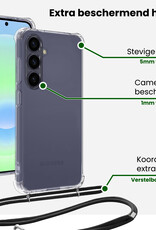 BASEY. BASEY. Samsung Galaxy A37 Hoesje Transparant Shockproof Met Zwart Koord
