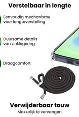 BASEY. BASEY. Samsung Galaxy A37 Hoesje Transparant Shockproof Met Zwart Koord
