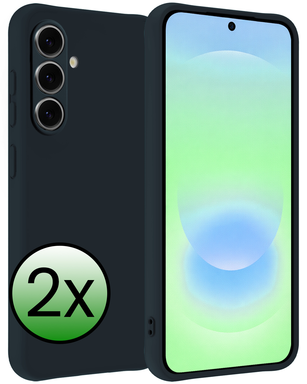 BASEY. BASEY. Samsung Galaxy A37 Hoesje Siliconen - Donkerblauw - 2 PACK