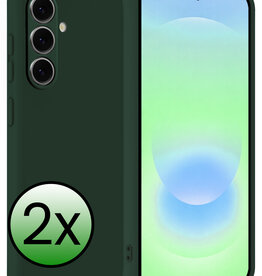 BASEY. BASEY. Samsung Galaxy A37 Hoesje Siliconen - Donkergroen - 2 PACK