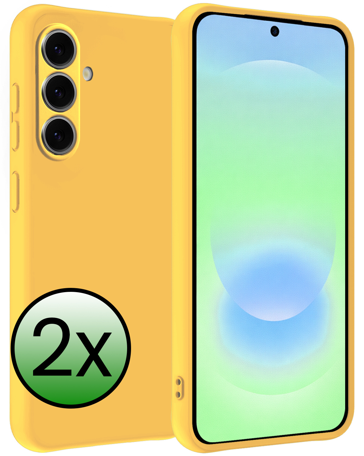 BASEY. BASEY. Samsung Galaxy A37 Hoesje Siliconen - Geel - 2 PACK