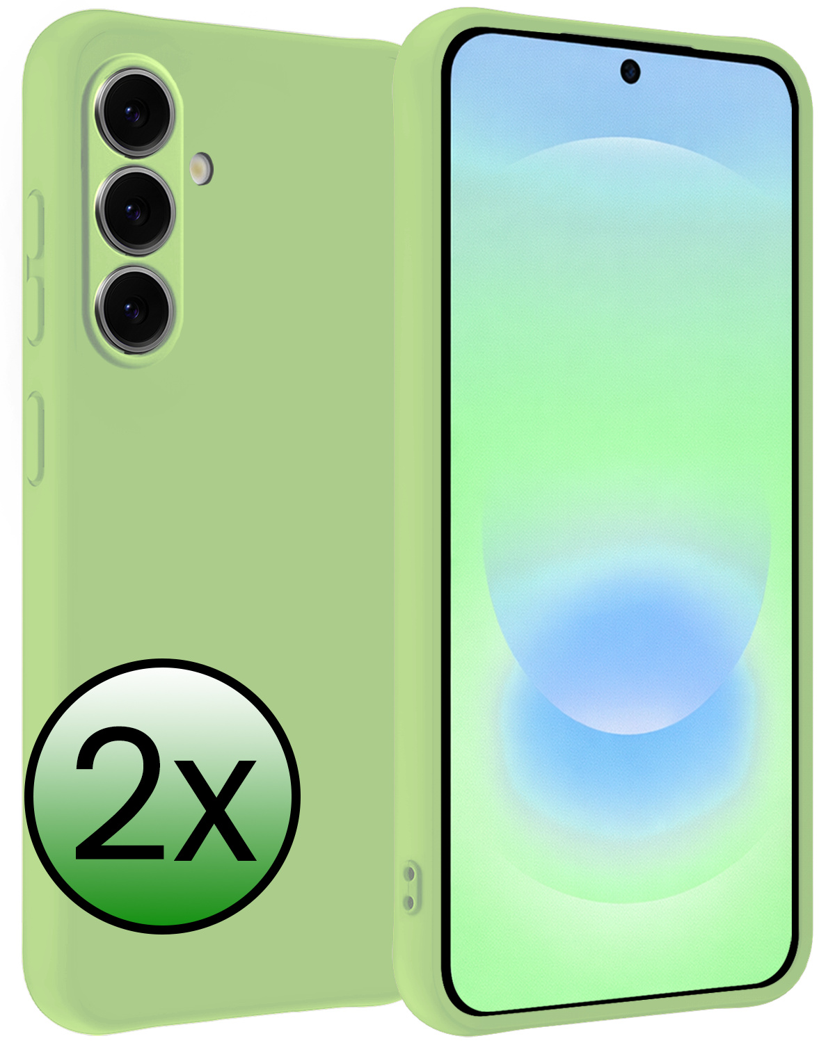 BASEY. BASEY. Samsung Galaxy A37 Hoesje Siliconen - Groen - 2 PACK