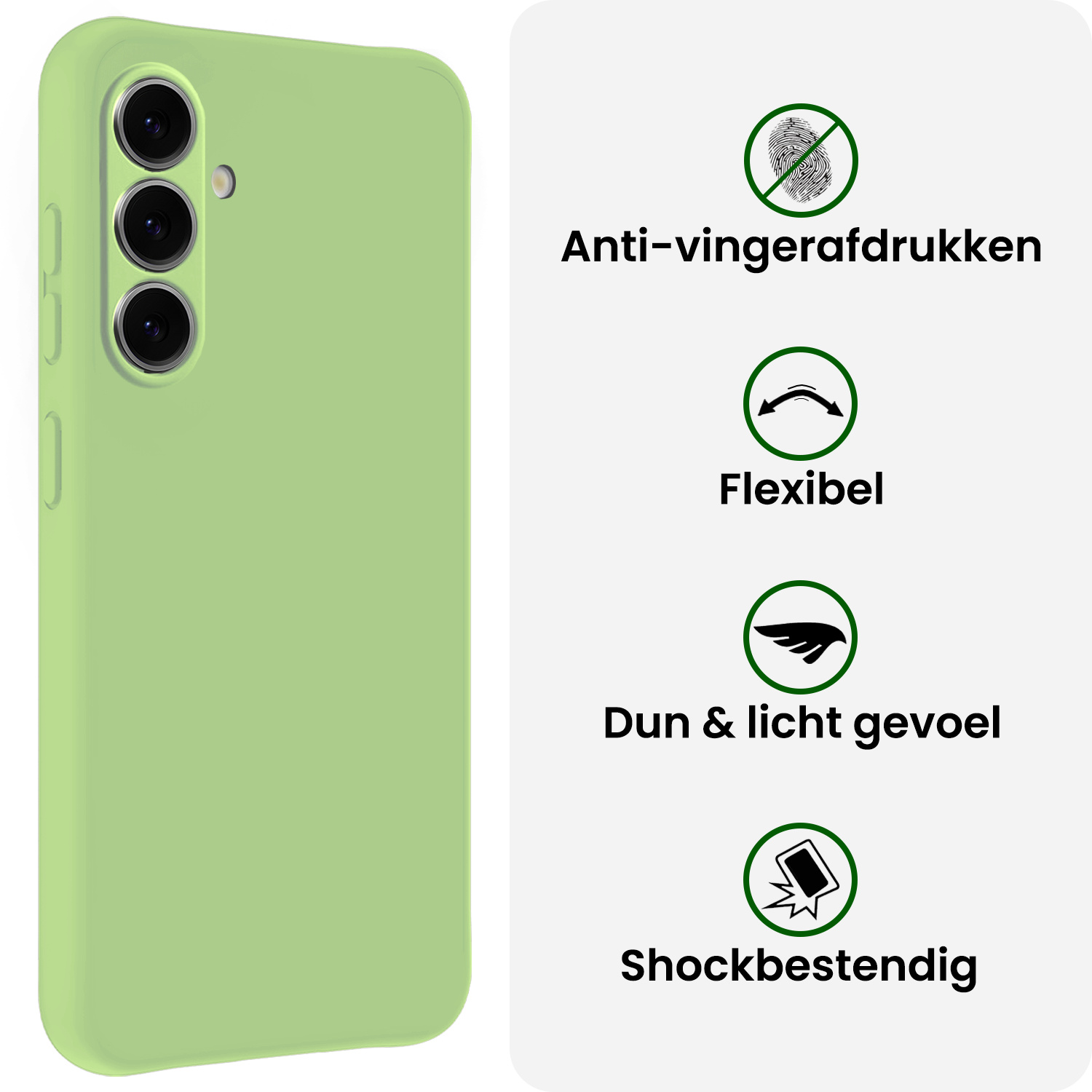BASEY. BASEY. Samsung Galaxy A37 Hoesje Siliconen - Groen - 2 PACK