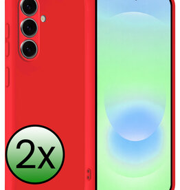 BASEY. BASEY. Samsung Galaxy A37 Hoesje Siliconen - Rood - 2 PACK