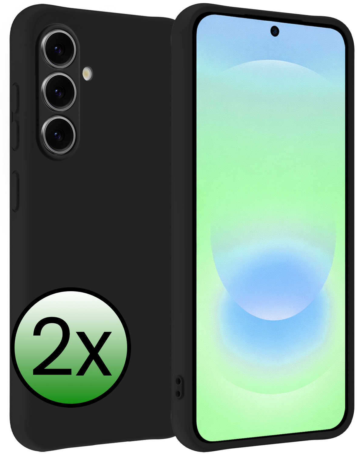 BASEY. BASEY. Samsung Galaxy A37 Hoesje Siliconen - Zwart - 2 PACK