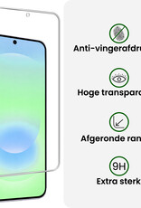 BASEY. BASEY. Samsung Galaxy A37 Hoesje Siliconen Met Screenprotector - Donkerblauw