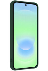 BASEY. BASEY. Samsung Galaxy A37 Hoesje Siliconen Met Screenprotector - Donkergroen