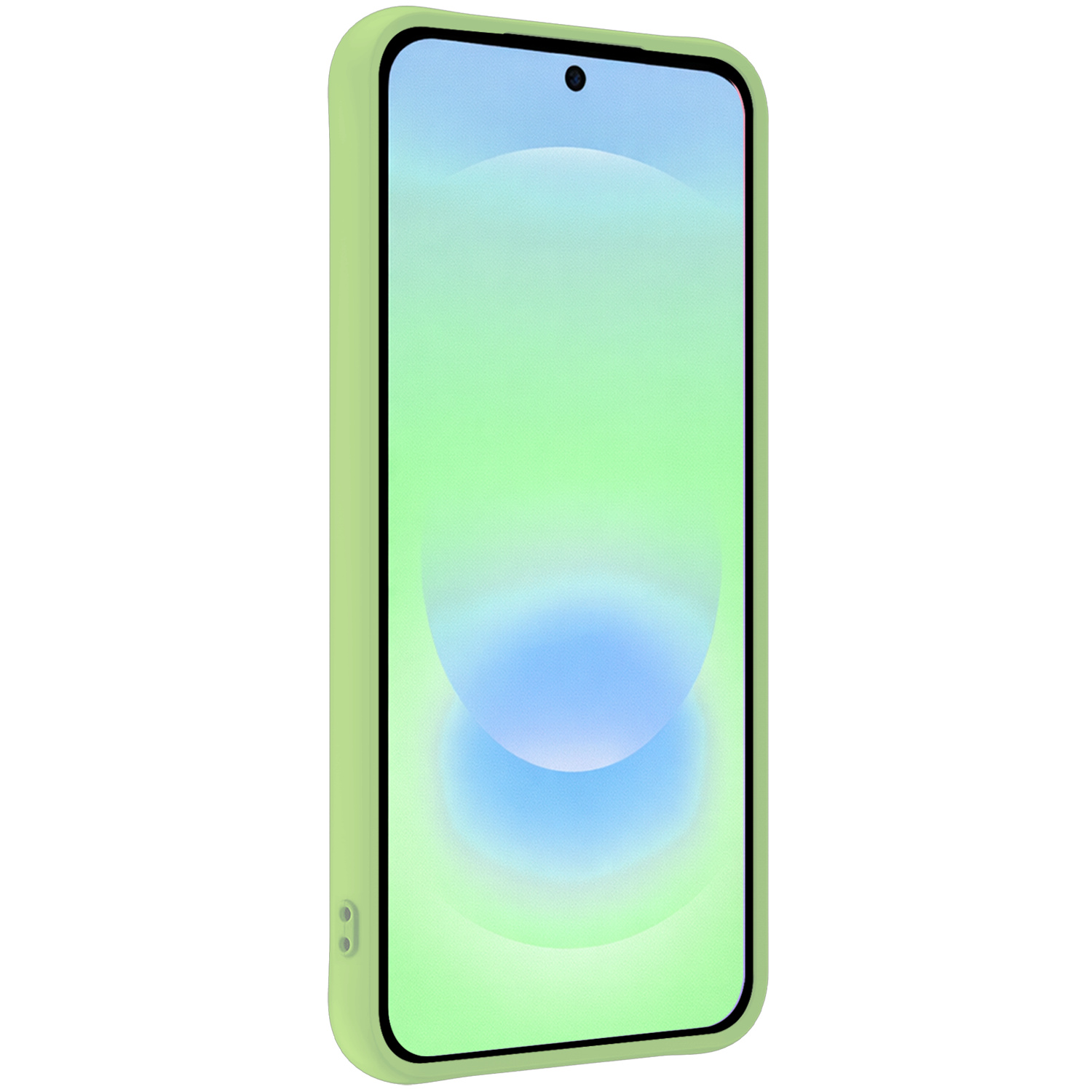 BASEY. BASEY. Samsung Galaxy A37 Hoesje Siliconen Met Screenprotector - Groen