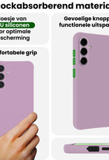 BASEY. BASEY. Samsung Galaxy A37 Hoesje Siliconen Met Screenprotector - Lila