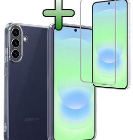 BASEY. BASEY. Samsung Galaxy A37 Hoesje Siliconen Met Screenprotector - Transparant