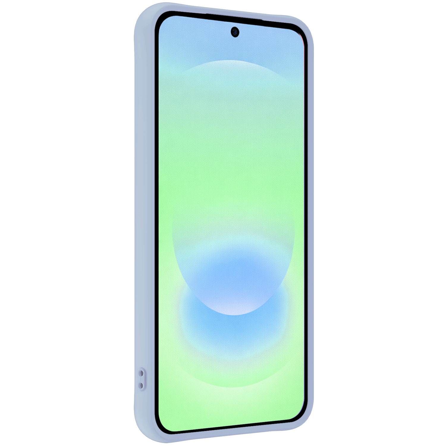 BASEY. BASEY. Samsung Galaxy A37 Hoesje Siliconen Met 2x Screenprotector - Lichtblauw