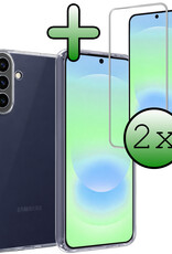 BASEY. BASEY. Samsung Galaxy A37 Hoesje Siliconen Met 2x Screenprotector - Transparant