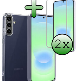 BASEY. BASEY. Samsung Galaxy A37 Hoesje Siliconen Met 2x Screenprotector - Transparant