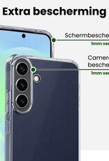 BASEY. BASEY. Samsung Galaxy A37 Hoesje Siliconen Met 2x Screenprotector - Transparant