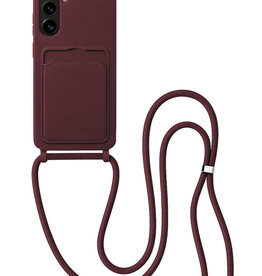 BASEY. BASEY. Samsung Galaxy A37 Hoesje Pashouder met Koord - Aubergine