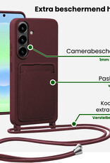 BASEY. BASEY. Samsung Galaxy A37 Hoesje Pashouder met Koord - Aubergine - 2 PACK