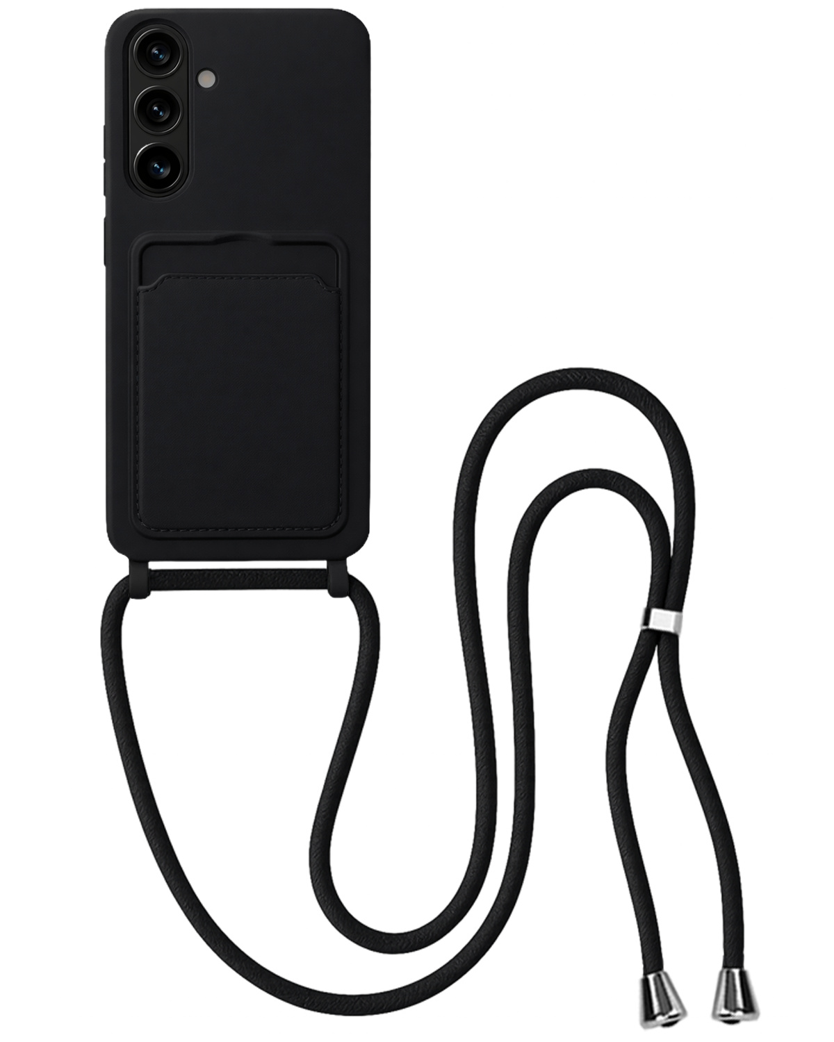 BASEY. BASEY. Samsung Galaxy A37 Hoesje Pashouder met Koord - Zwart