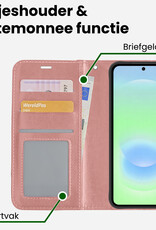 BASEY. BASEY. Samsung Galaxy A37 Hoesje Bookcase - Rose Goud