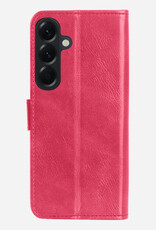 BASEY. BASEY. Samsung Galaxy A37 Hoesje Bookcase Met Screenprotector - Donkerroze