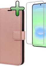 BASEY. BASEY. Samsung Galaxy A37 Hoesje Bookcase Met Screenprotector - Rose Goud