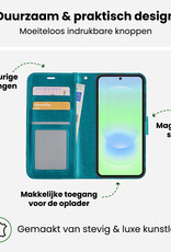 BASEY. BASEY. Samsung Galaxy A37 Hoesje Bookcase Met Screenprotector - Turquoise