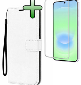 BASEY. BASEY. Samsung Galaxy A37 Hoesje Bookcase Met Screenprotector - Wit