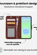 BASEY. BASEY. Samsung Galaxy A37 Hoesje Bookcase Met 2x Screenprotector - Bruin