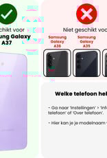 BASEY. BASEY. Samsung Galaxy A37 Hoesje Bookcase Met 2x Screenprotector - Lichtroze