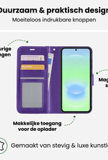 BASEY. BASEY. Samsung Galaxy A37 Hoesje Bookcase Met 2x Screenprotector - Paars