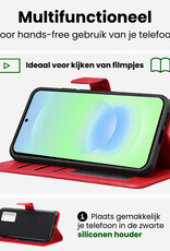 BASEY. BASEY. Samsung Galaxy A37 Hoesje Bookcase Met 2x Screenprotector - Rood