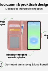 BASEY. BASEY. Samsung Galaxy A37 Hoesje Bookcase Met 2x Screenprotector - Rose Goud