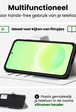 BASEY. BASEY. Samsung Galaxy A37 Hoesje Bookcase Met 2x Screenprotector - Wit