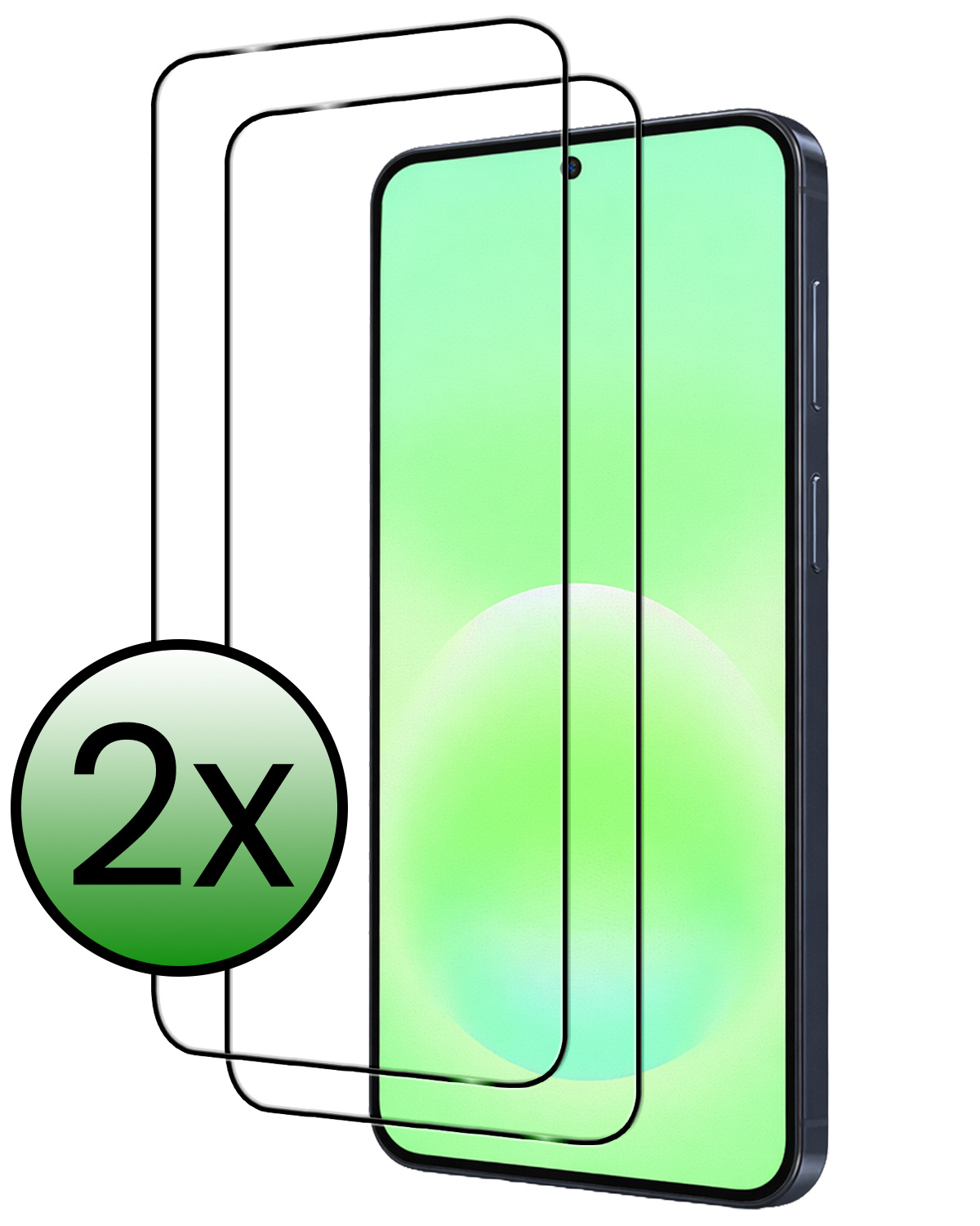 BASEY. BASEY. Samsung Galaxy A57 Screenprotector Glas Full Cover - 2 PACK