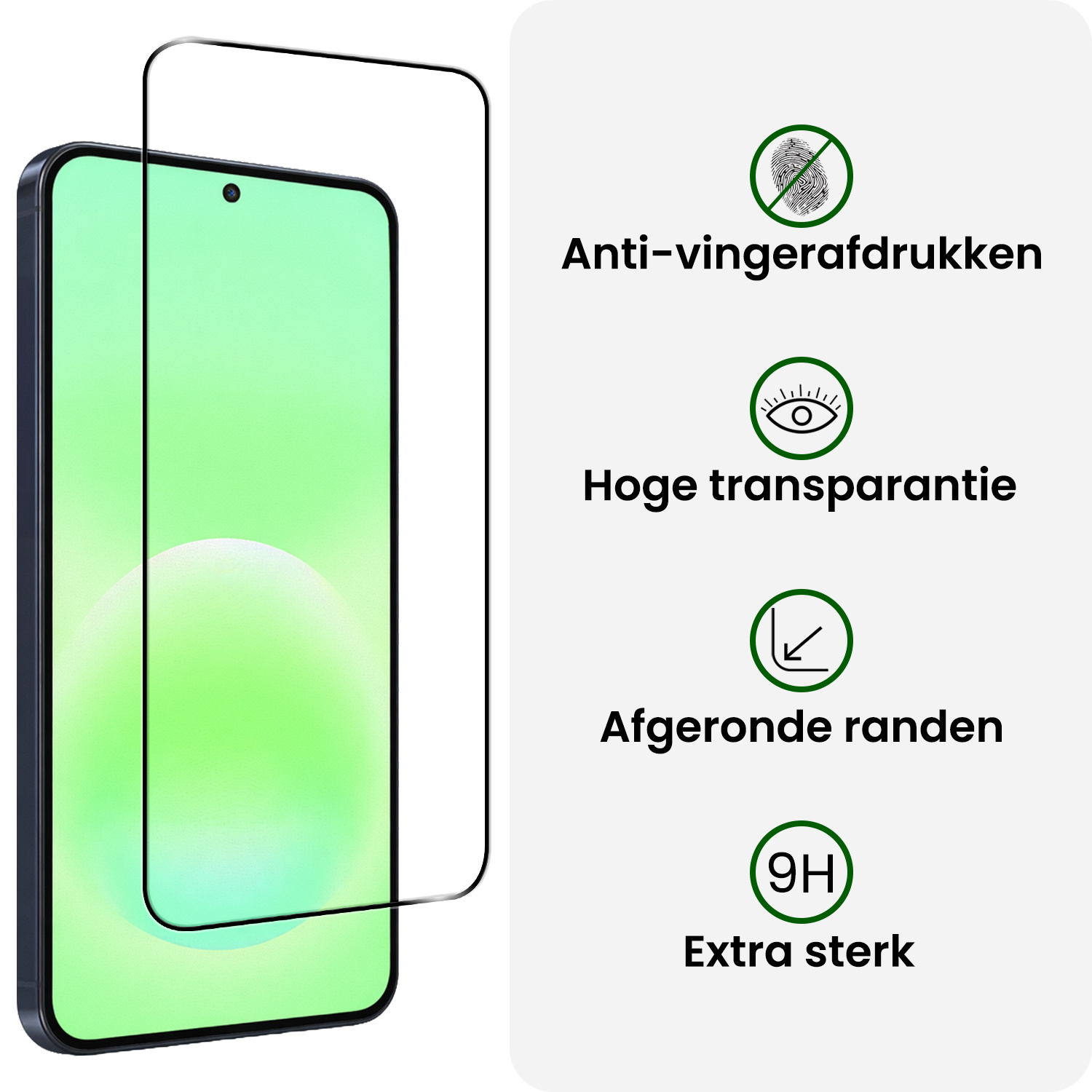 BASEY. BASEY. Samsung Galaxy A57 Screenprotector Glas Full Cover - 3 PACK