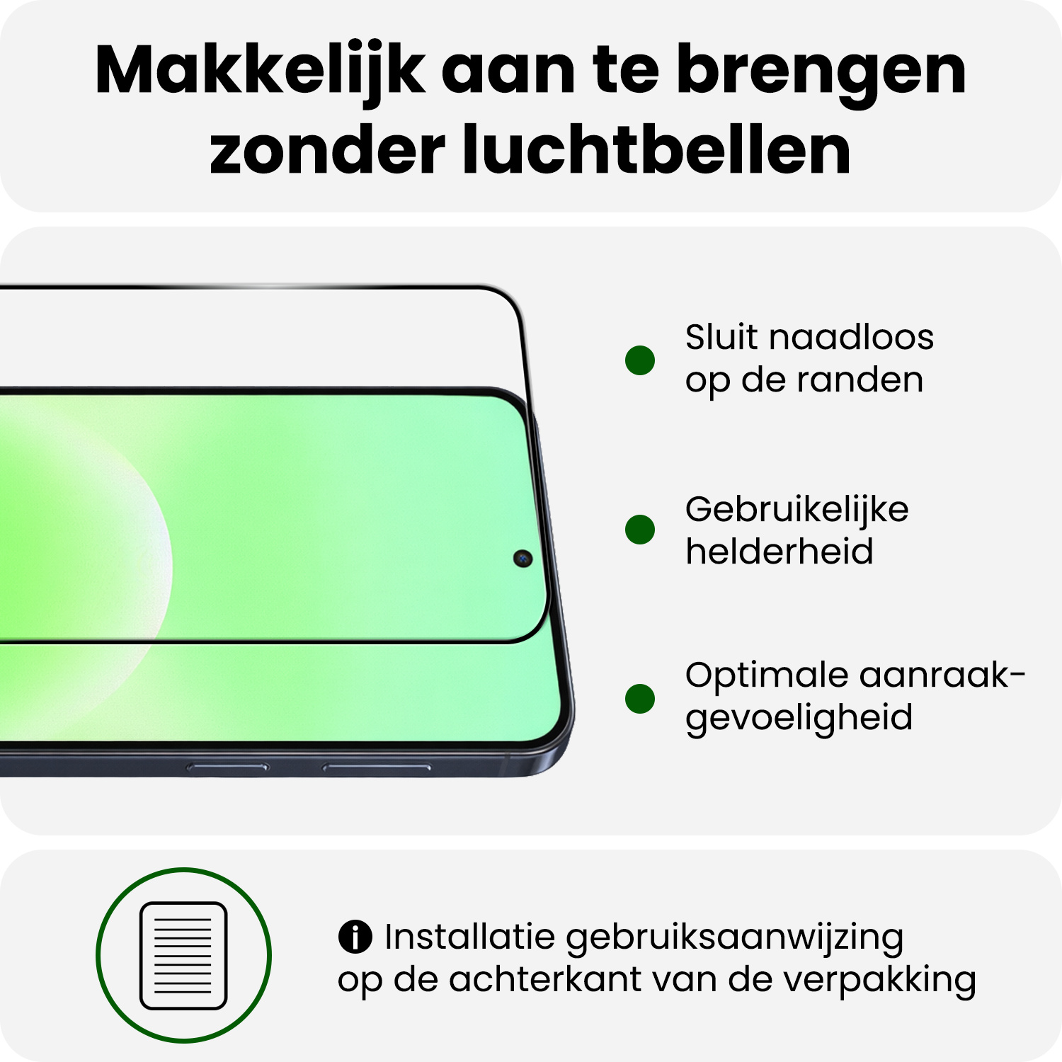 BASEY. BASEY. Samsung Galaxy A57 Screenprotector Glas Full Cover - 3 PACK