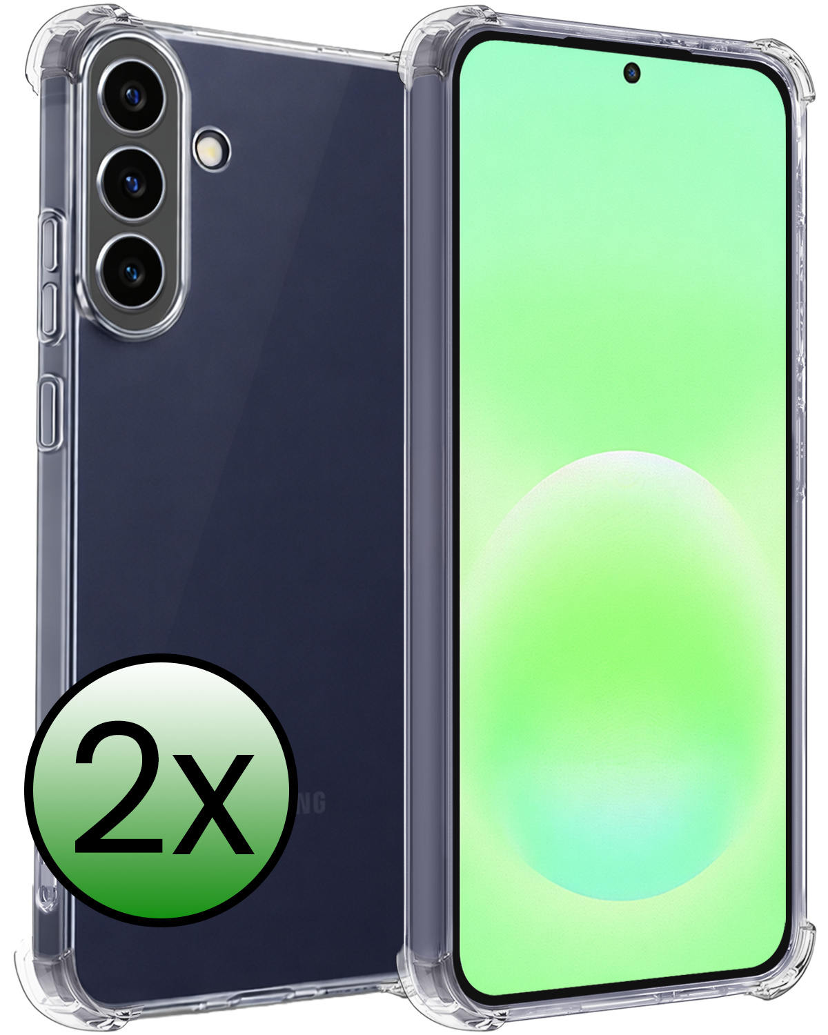 BASEY. BASEY. Samsung Galaxy A57 Hoesje Shockproof - Transparant - 2 PACK