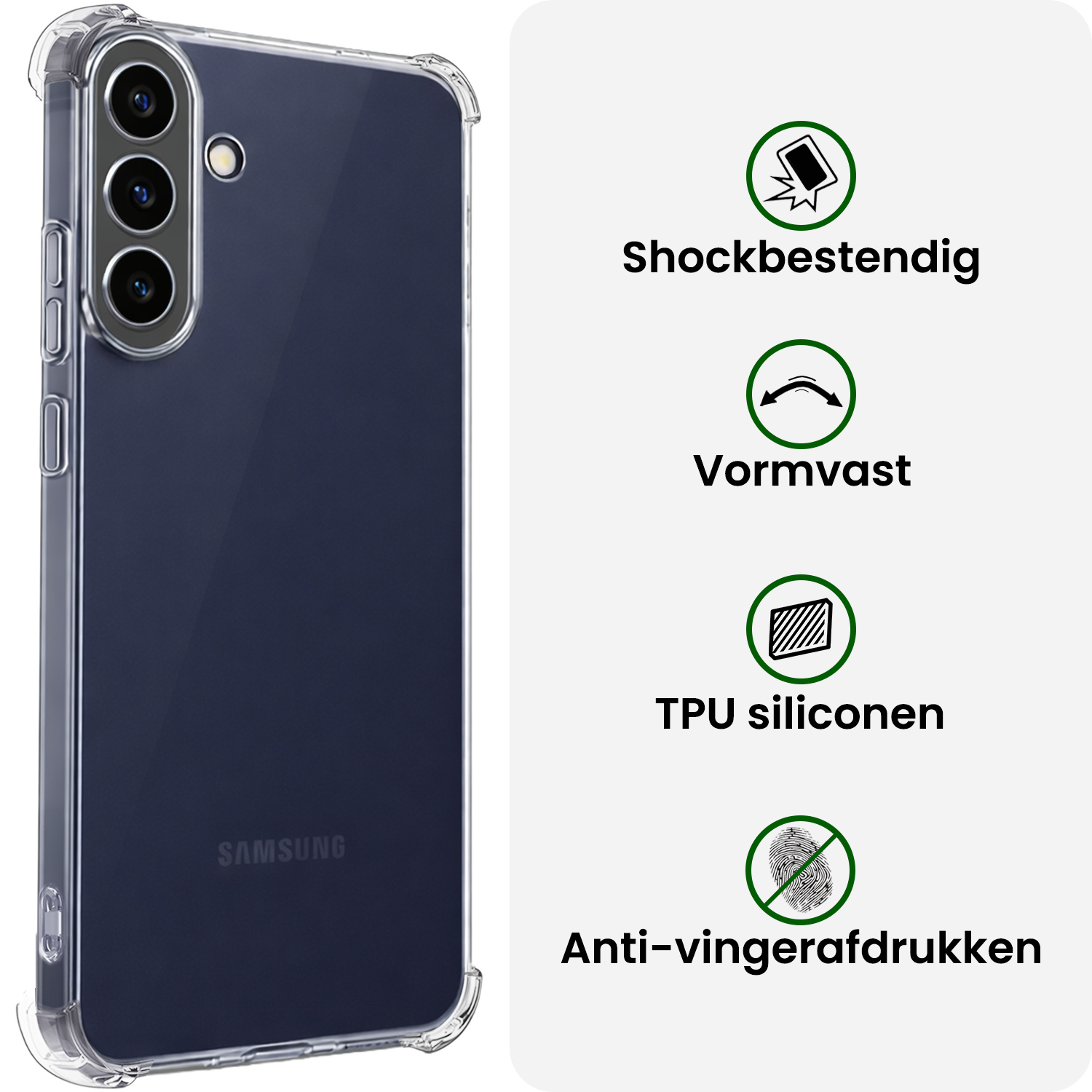 BASEY. BASEY. Samsung Galaxy A57 Hoesje Shockproof Met Screenprotector