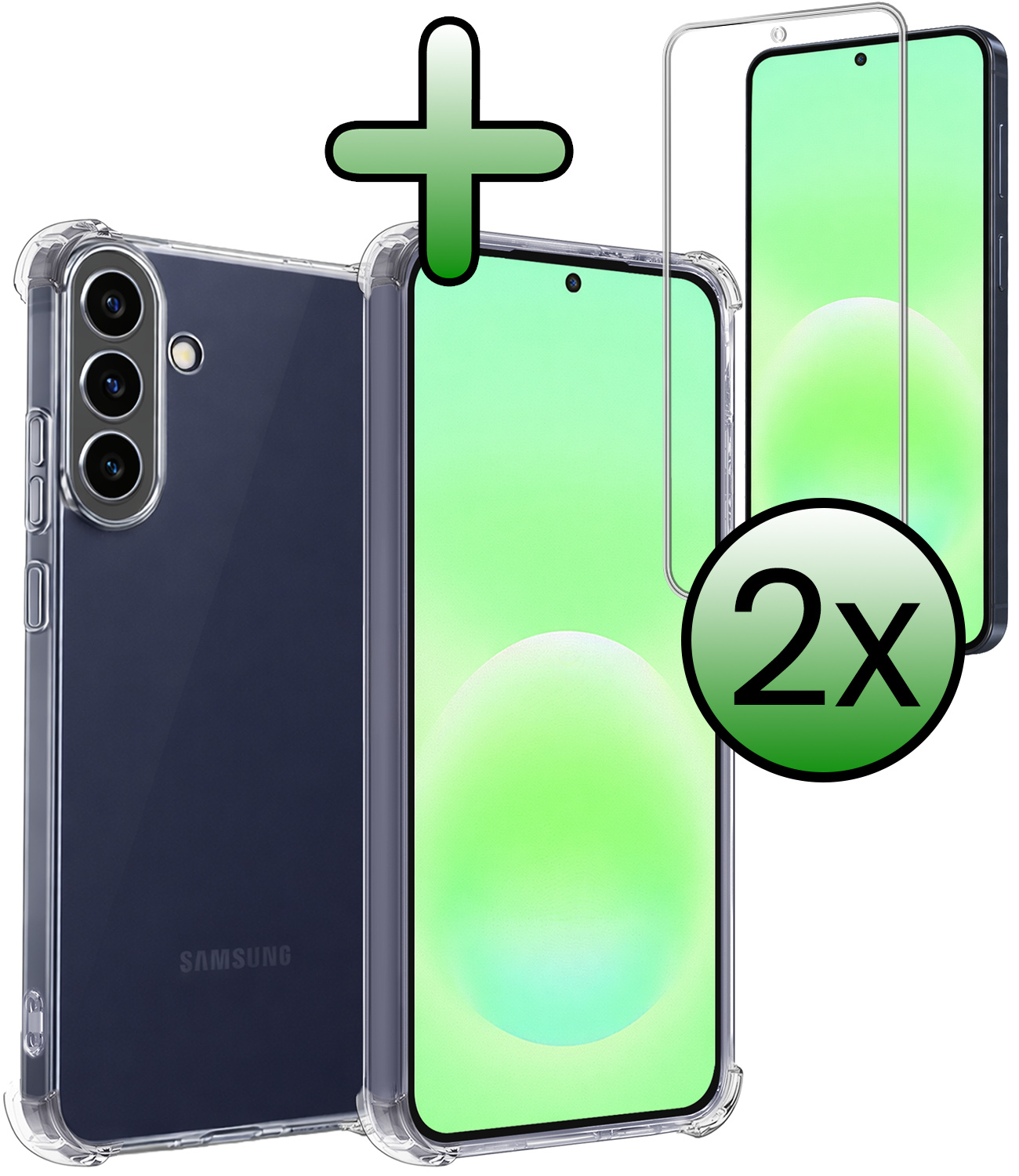 BASEY. BASEY. Samsung Galaxy A57 Hoesje Shockproof Met 2x Screenprotector