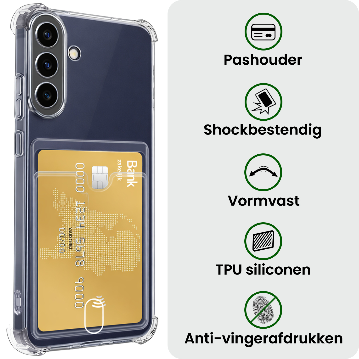 BASEY. BASEY. Samsung Galaxy A57 Hoesje Pashouder Met 2x Screenprotector