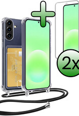 BASEY. BASEY. Samsung Galaxy A57 Hoesje Pashouder met Koord Met 2x Screenprotector