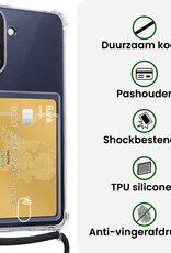 BASEY. BASEY. Samsung Galaxy A57 Hoesje Pashouder met Koord Met 2x Screenprotector