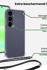BASEY. BASEY. Samsung Galaxy A57 Hoesje Transparant Shockproof Met Zwart Koord