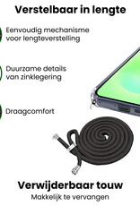 BASEY. BASEY. Samsung Galaxy A57 Hoesje Transparant Shockproof Met Zwart Koord