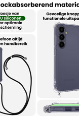 BASEY. BASEY. Samsung Galaxy A57 Hoesje Transparant Shockproof Met Zwart Koord