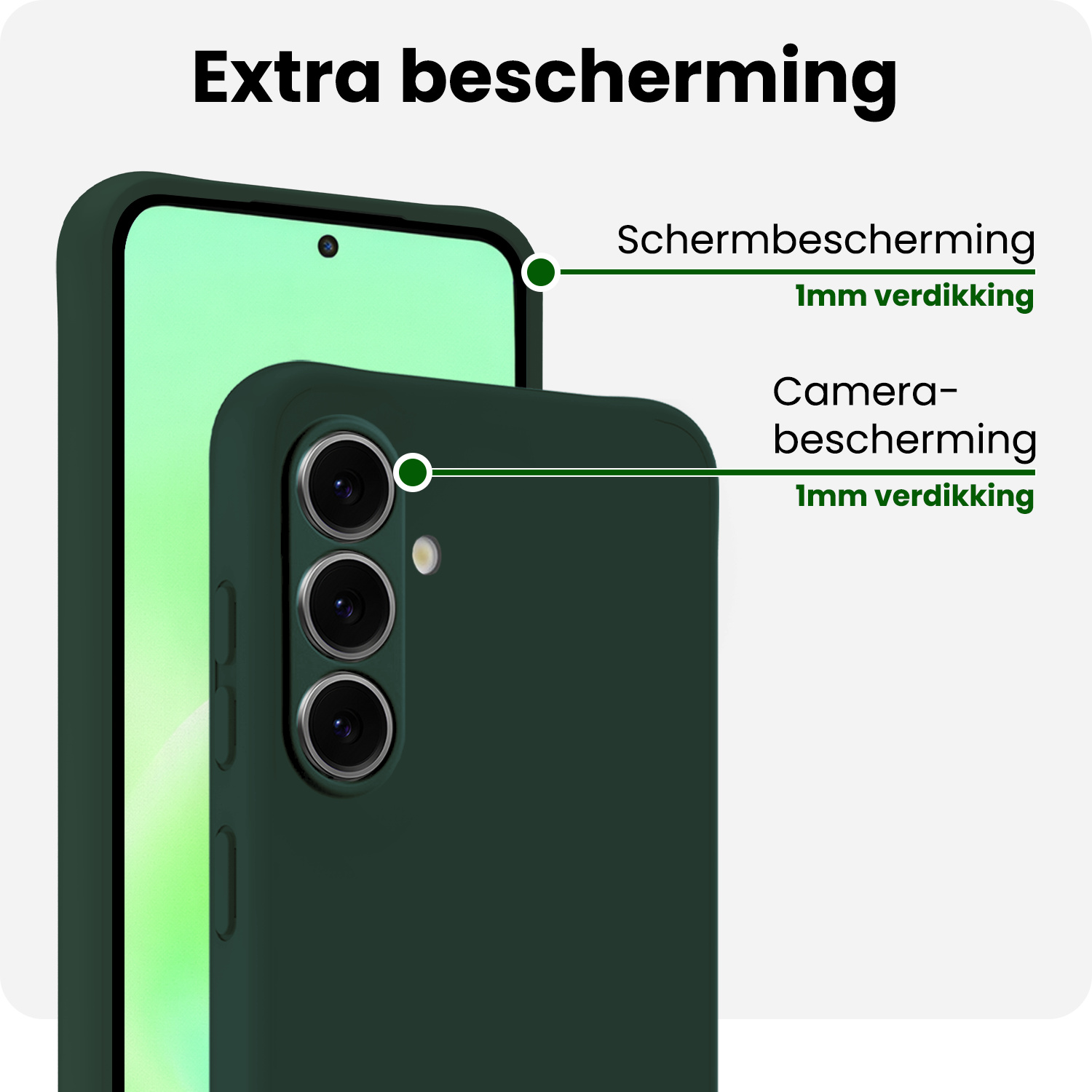 BASEY. BASEY. Samsung Galaxy A57 Hoesje Siliconen - Donkergroen