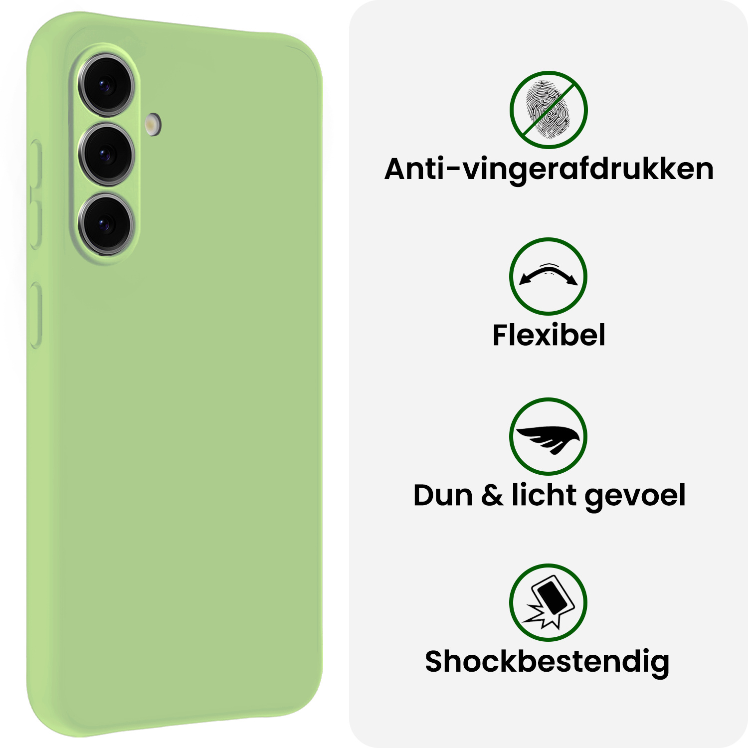 BASEY. BASEY. Samsung Galaxy A57 Hoesje Siliconen - Groen